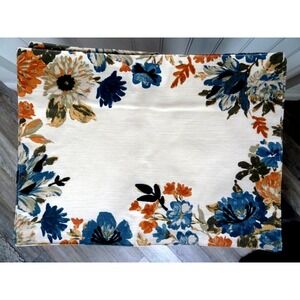 **NEW ENVOGUE (4) PC Placemats Embroidered Floral Lined Back Cottage Rectangle**
